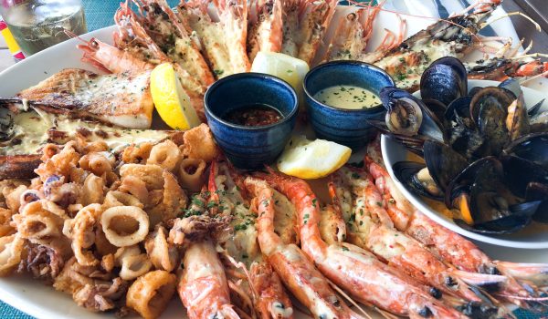 Sea food plate at Port Elizabeth